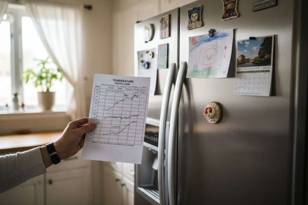 Fiche température frigo PDF gratuit à télécharger